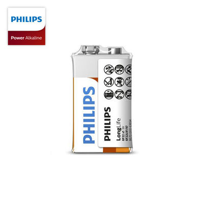 PHILIPS 9V Zinc Carbon Battery 500mAh Long Life Blister Pack