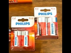 손전등 리모트용 건전지 1.5 V 필립스 C 크기 알카라인 배터리 7500mAh